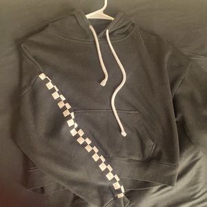 Cropped checkered Hoodie